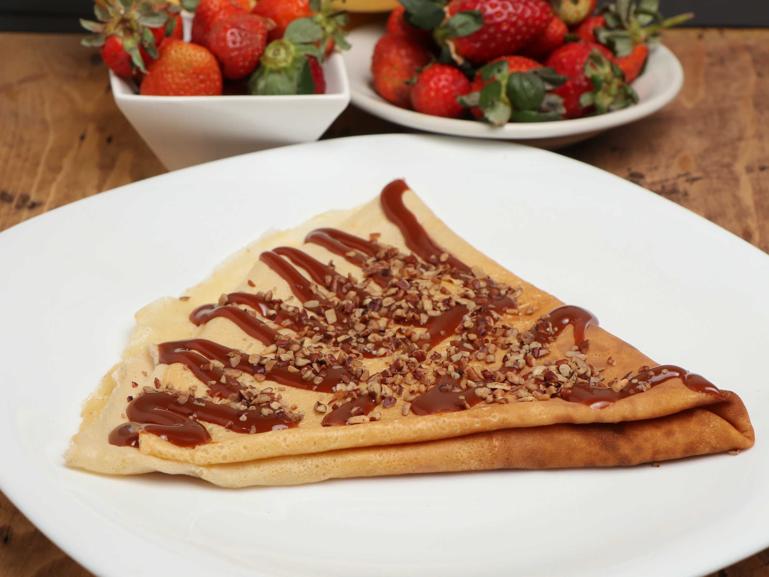 Crepa Cajeta queso p. Y nuez