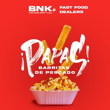 Papas con Barras de Pescado