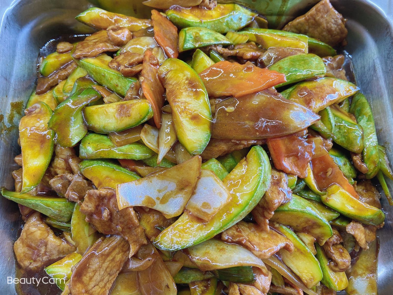 1/2 litro de carne con calabaza