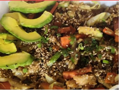 Yakimeshi Vegetariano de Champiñones