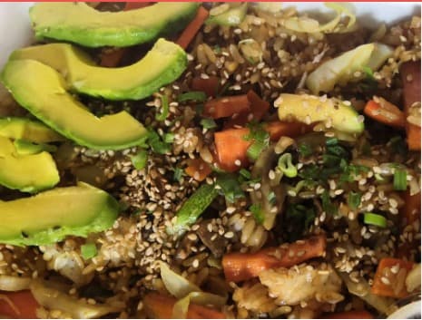 Yakimeshi Vegetariano de Champiñones