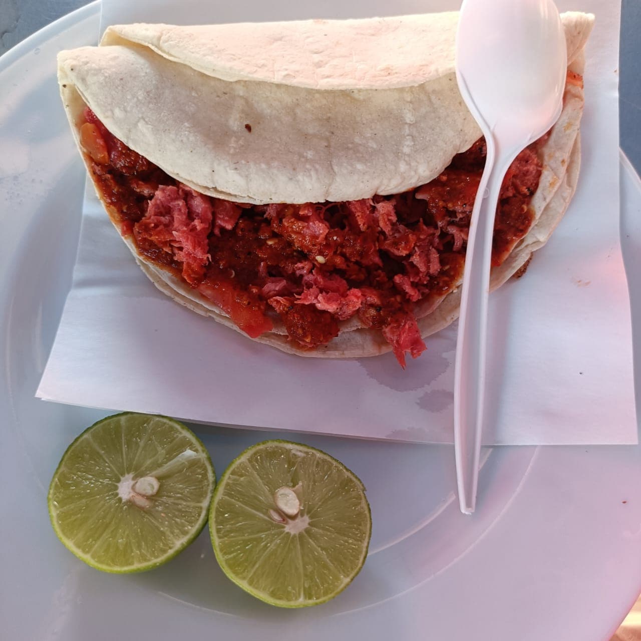 Quesadilla de Maíz con Marlín Enchilado