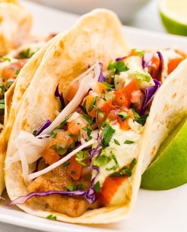 Taco de pescado a la plancha