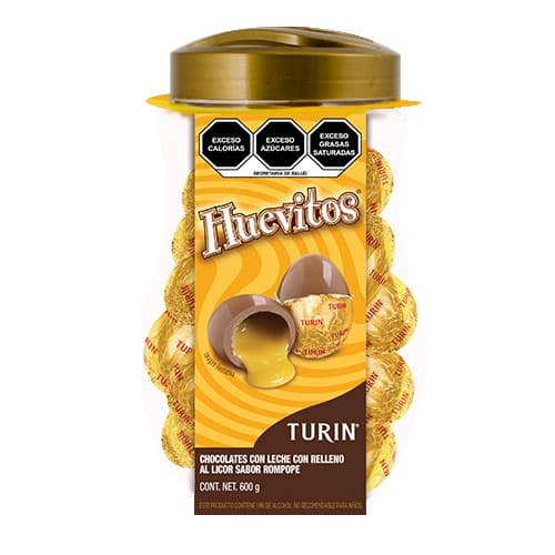 Turin Chocolates Huevo Rompope Vitrolero 30 Pz