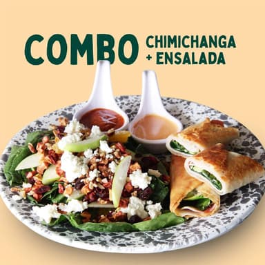 Chimichanga y Ensalada