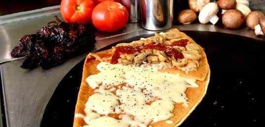 Crepa Champiñones, Queso manchego
