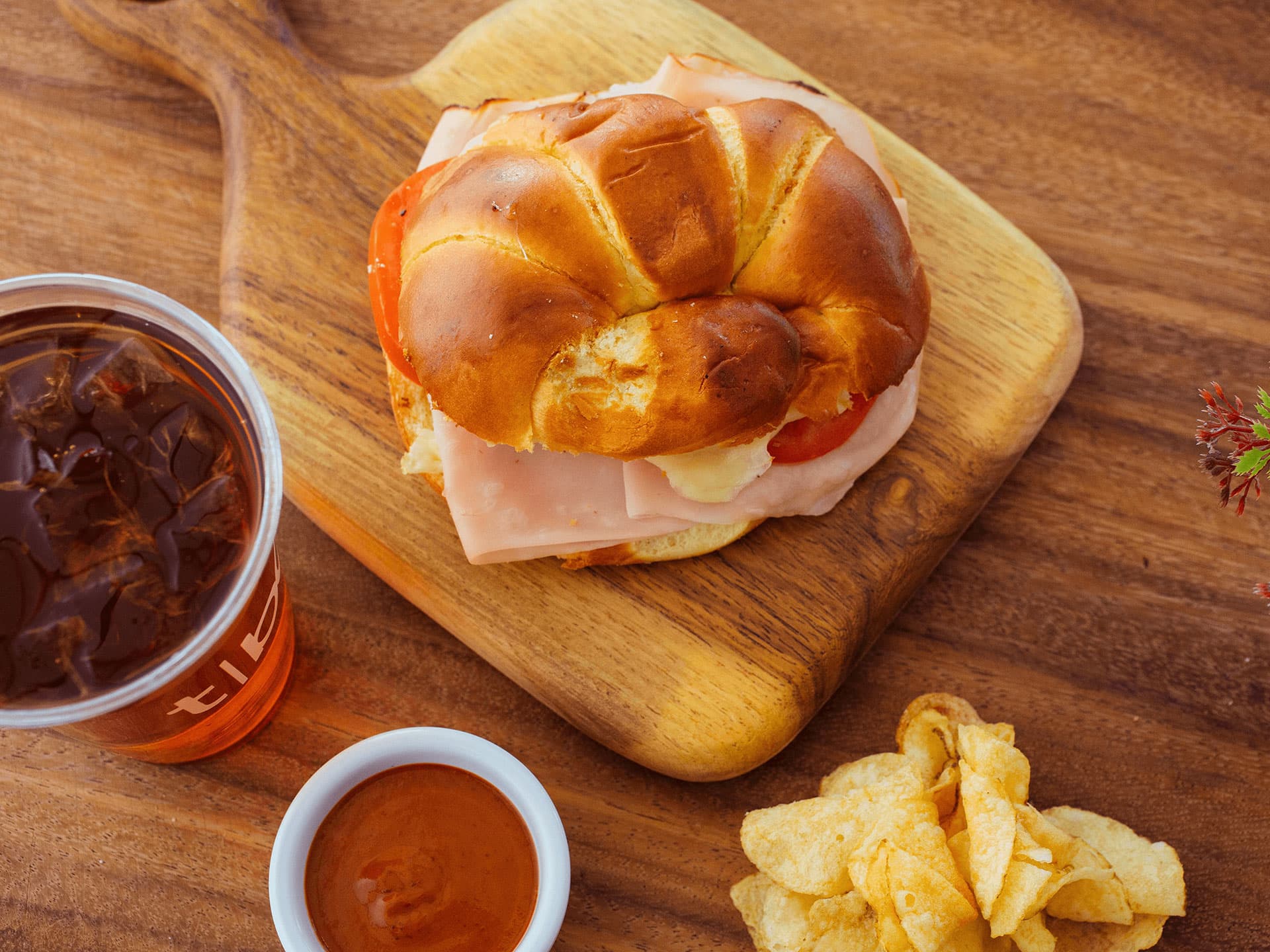 Croissant de  jamón  y Queso
