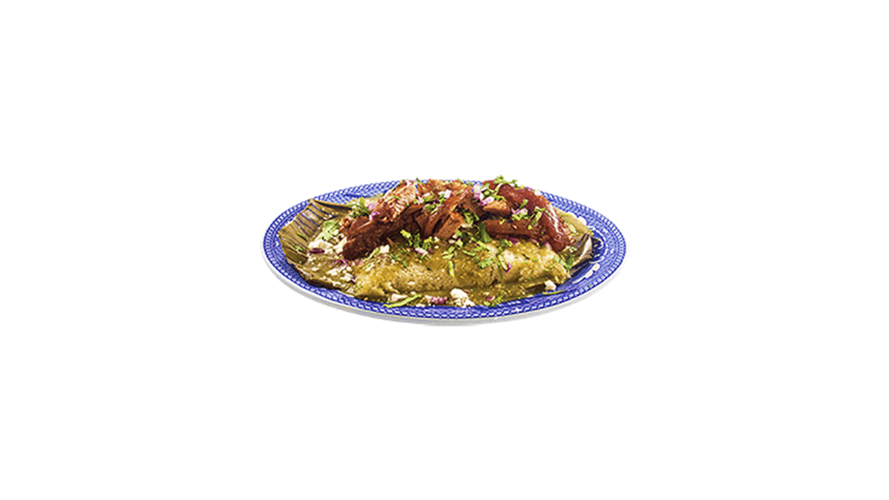 Tamalazo de Carnitas con Salsa Verde Habanera