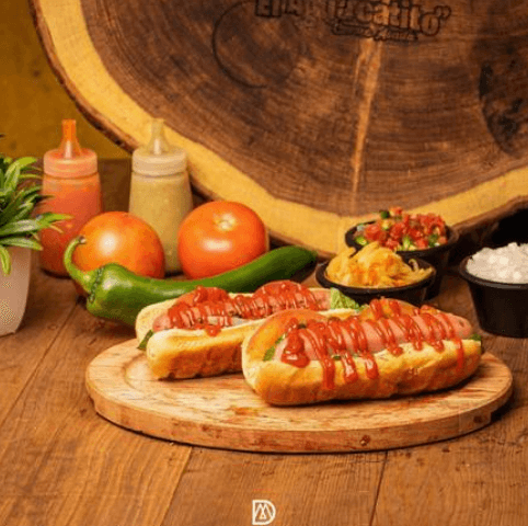 Hot dog sencillo.