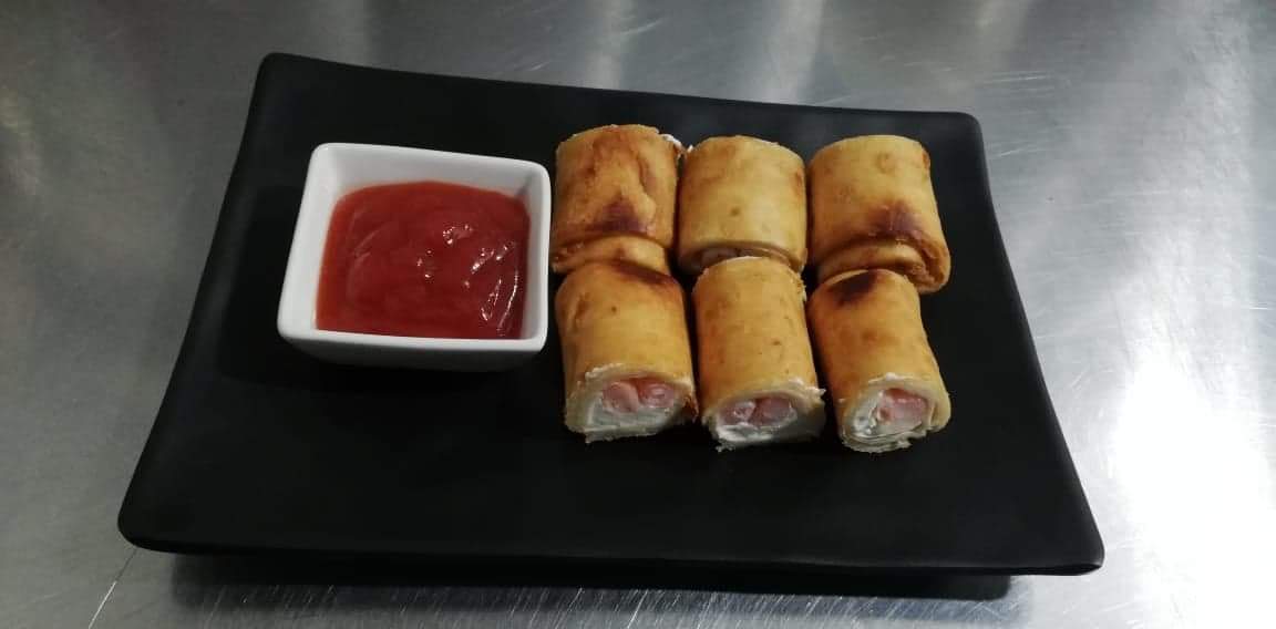 Rollos de pollo con verduras