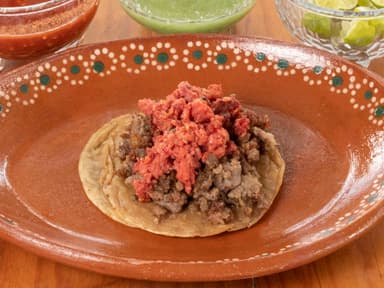 Taco Campechano Cecina con Suadero