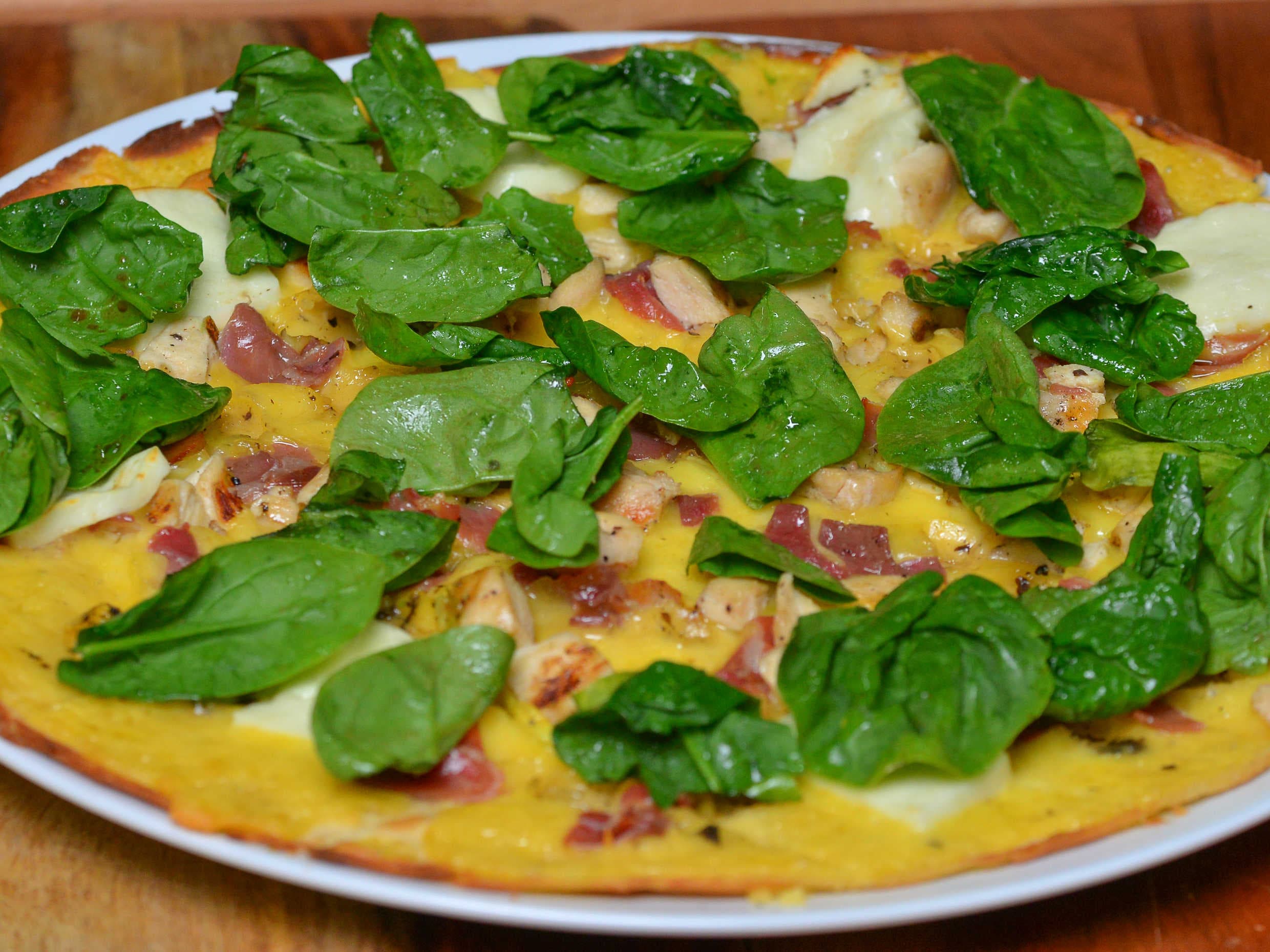 Panela, Prosciutto y Espinacas