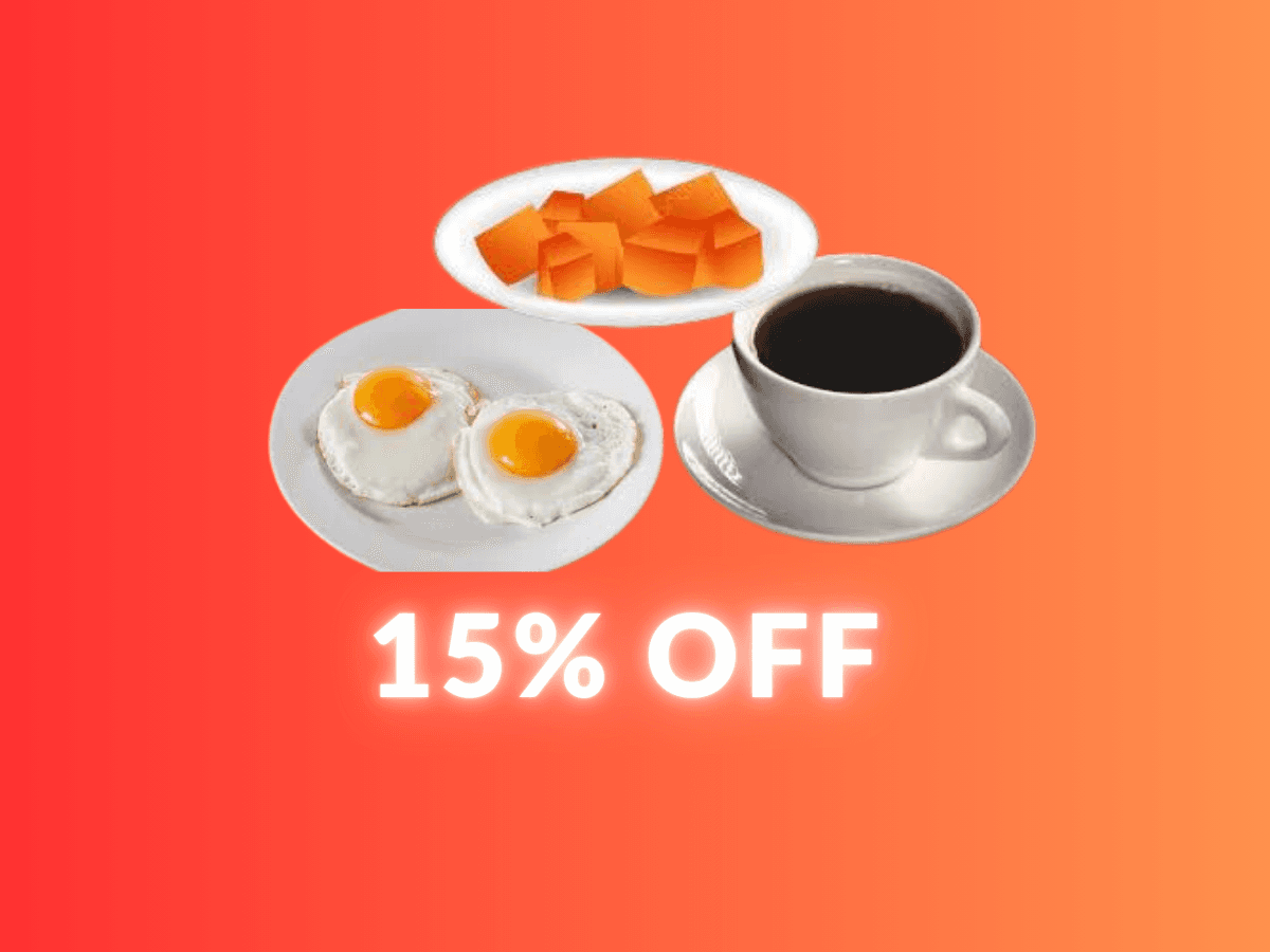 Combo Huevos Estrellados (incluye Café y Fruta)