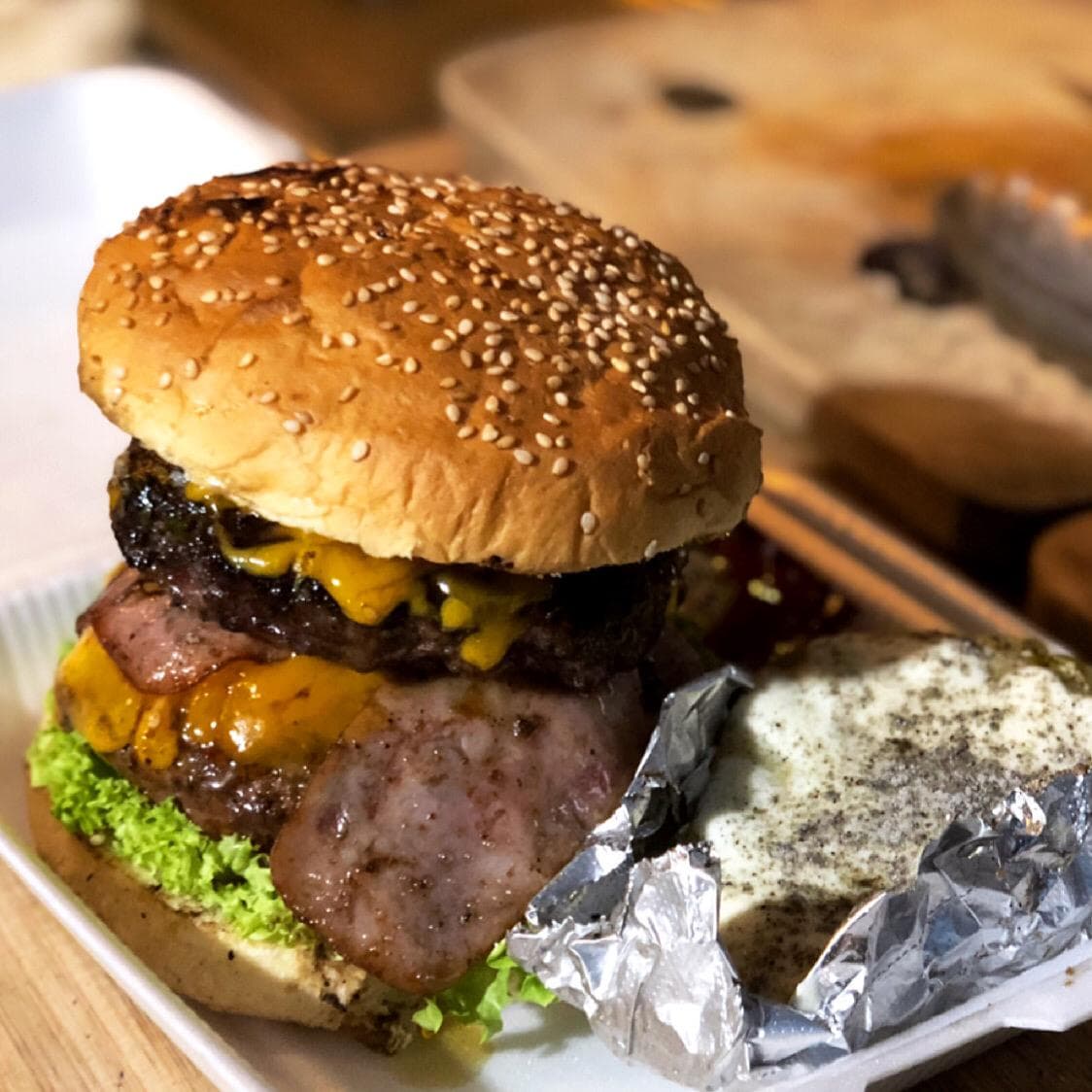 Hamburguesa Rellena de Queso