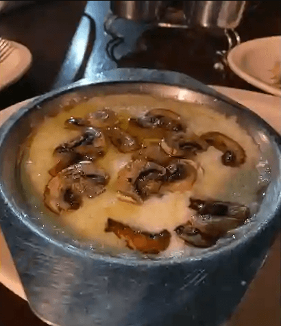 Queso Fundido de Champiñones