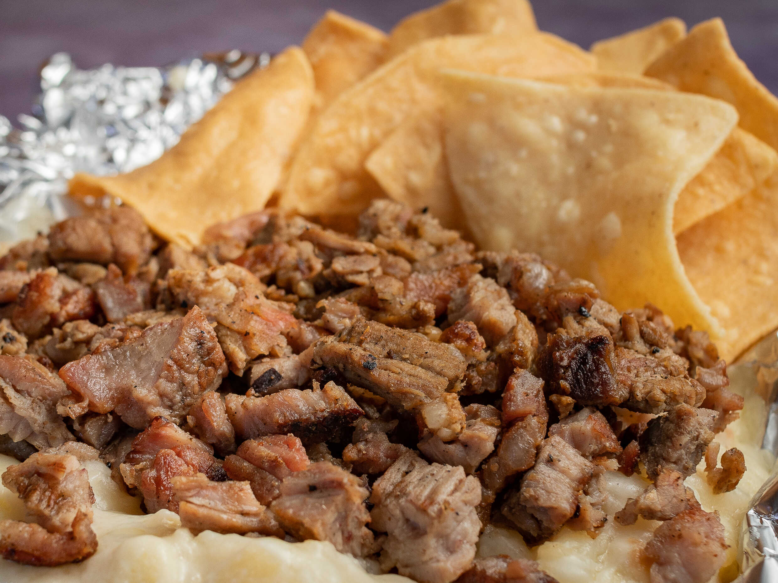 Papa Asada con Carne