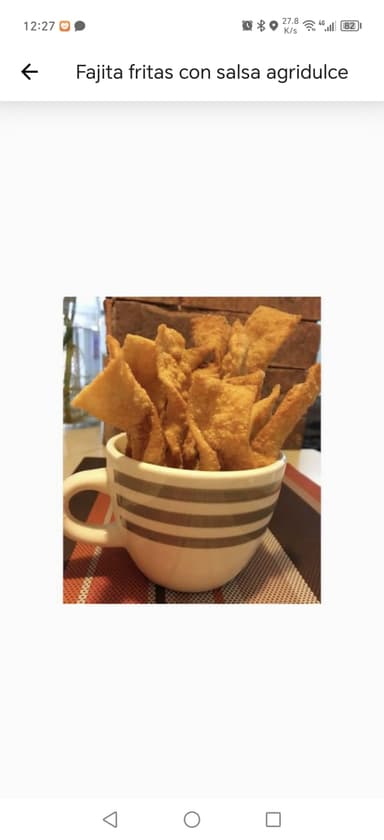 Fajitas Fritas con Salsa Agridulce