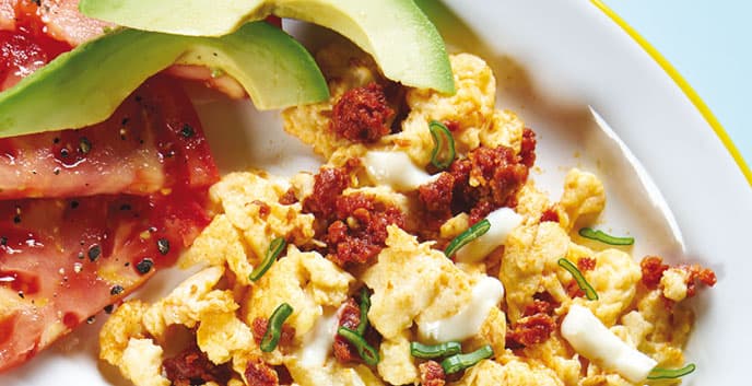Claras con Chorizo