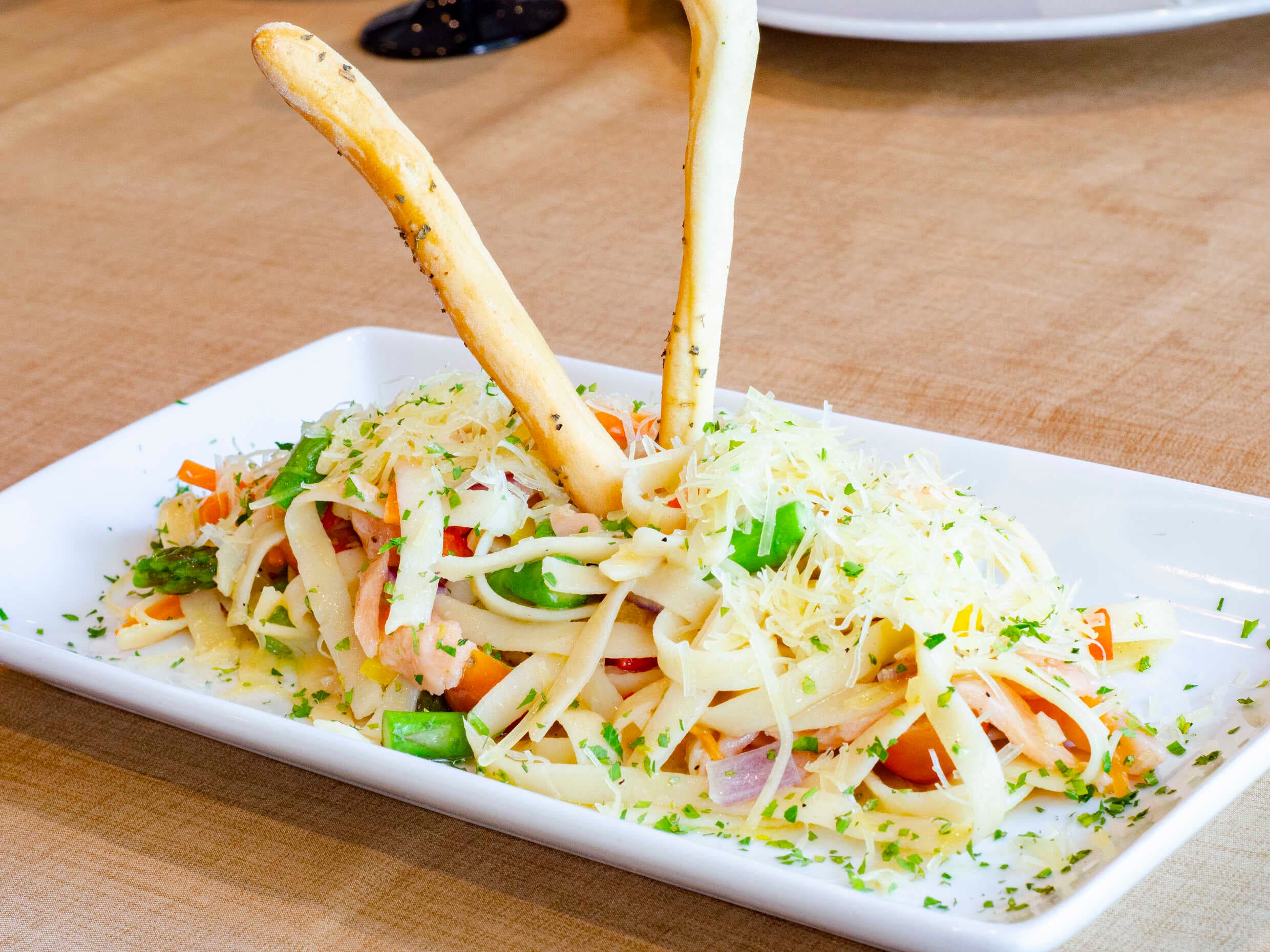 Fetuccini con Salmón