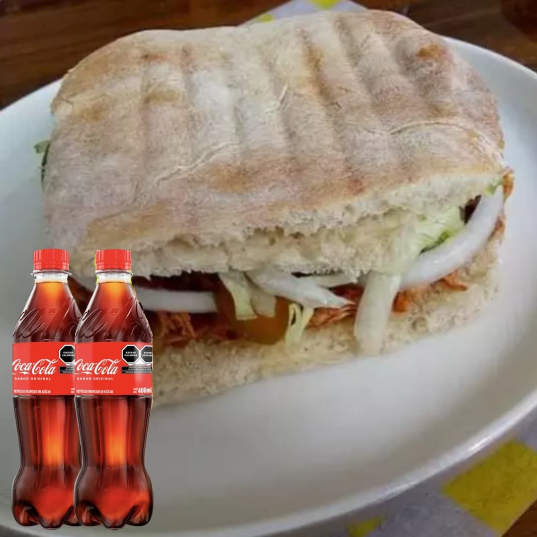Combo-Coca Cola 2 Torta de Lomo Natural + 2 cocas