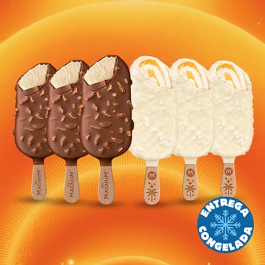 3 Magnum Almendras + 3 Magnum Sunlight