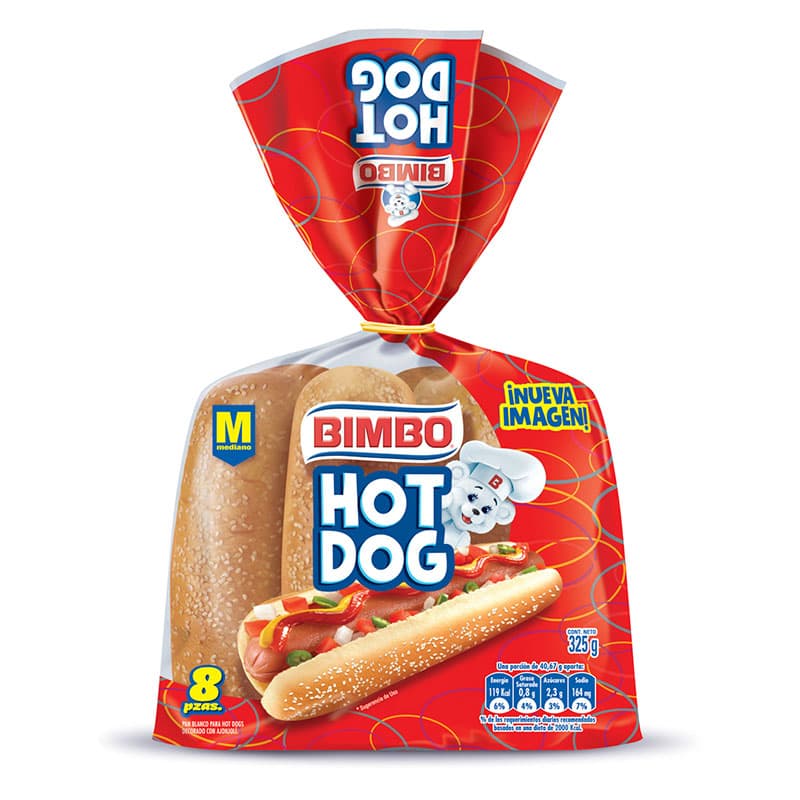 Pan para Hot Dog con Ajonjolí Bimbo 8 uds 275 g