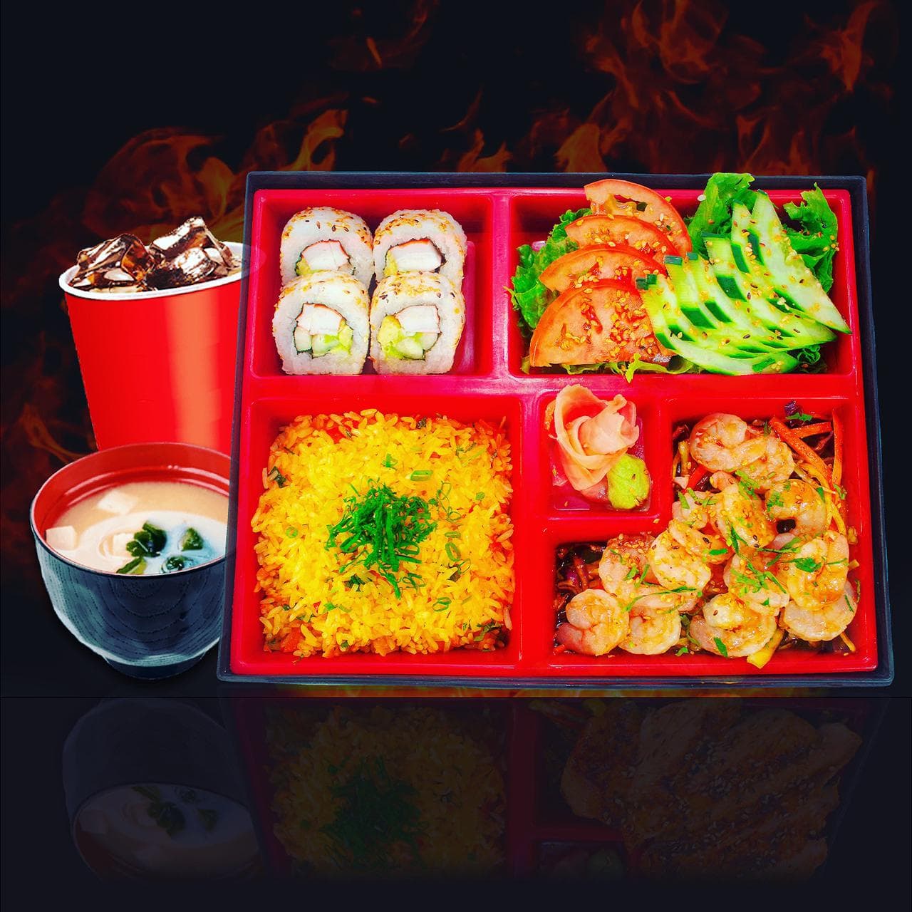 Bento Box de Camarones