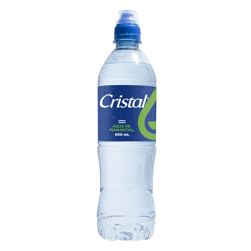 Botella Agua Sport Cap Cristal 600 ml