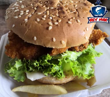 Hamburguesa de Camarones Empanizados