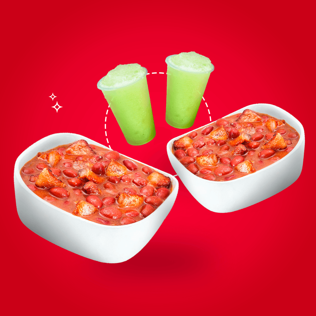 Combo Pareja 2 Frijoladas y 2 Bebidas