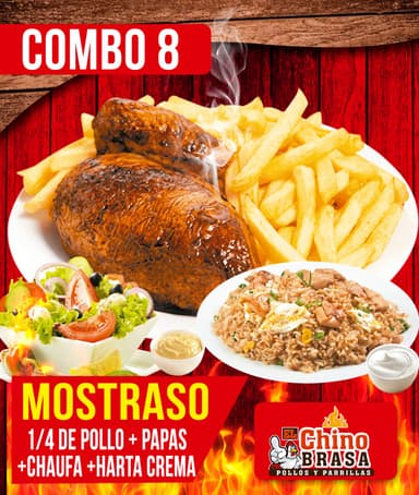 Mostrazo 1/4 de Pollo más Chaufa