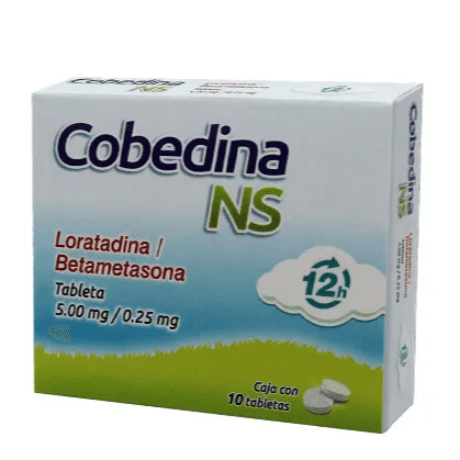 Cobedina NS Loratadina 5 mg / Betametasona 0.25 mg 10 Tabletas