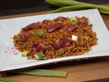Arroz con Chorizo Chino, Olores y Huevo