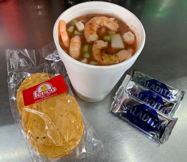 COCO CON CAMARON COCIDO 1 LITRO