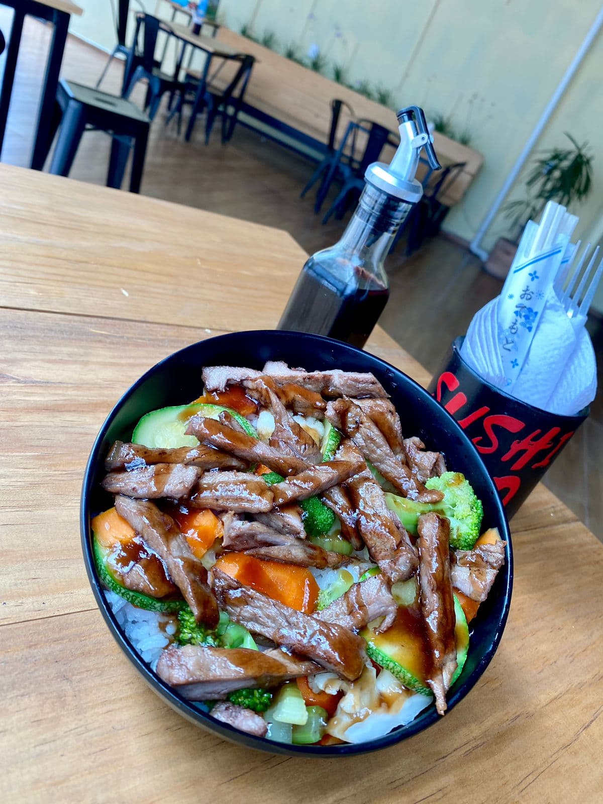 Arroz Teriyaki de Res