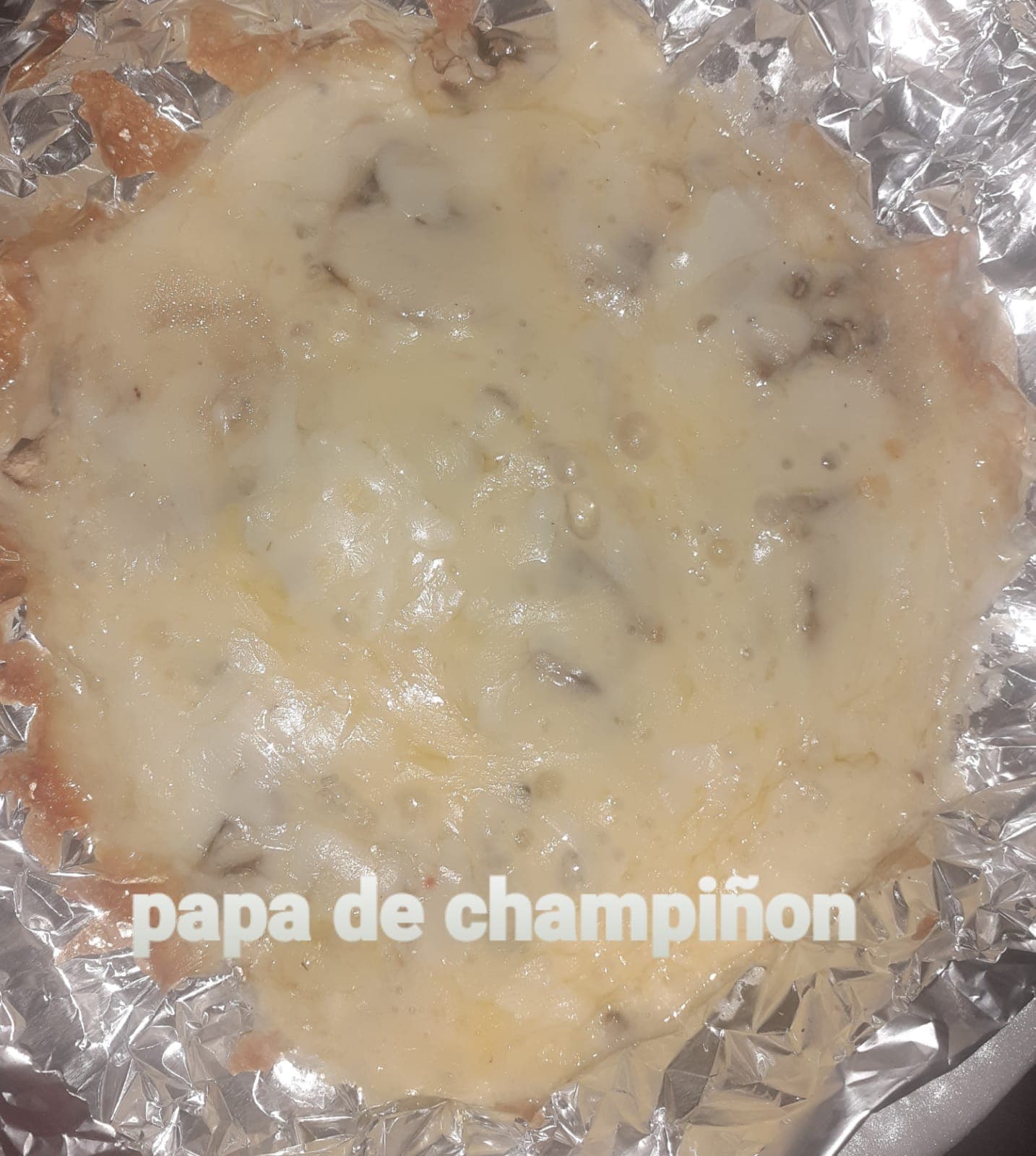 Queso fundido Con Champigniones