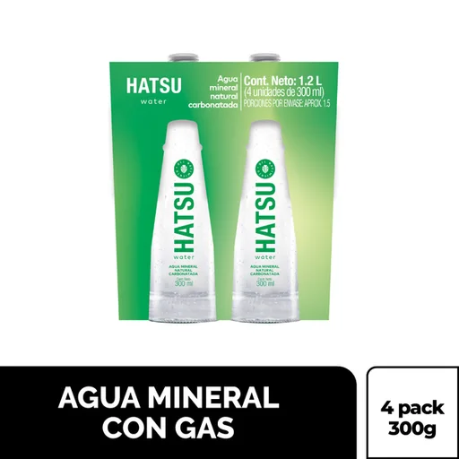 Agua Hatsu con Gas 300 ml