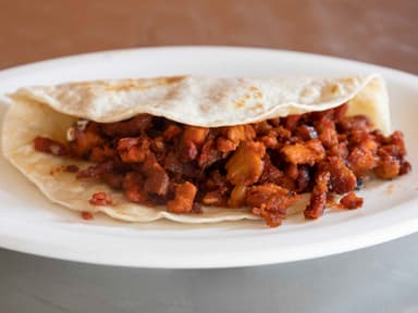 Taco Individual Pastor con Queso Tortilla Harina