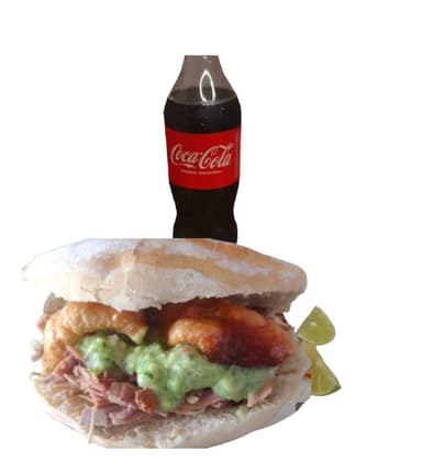 Combo torta de lechón + coca cola 600ml