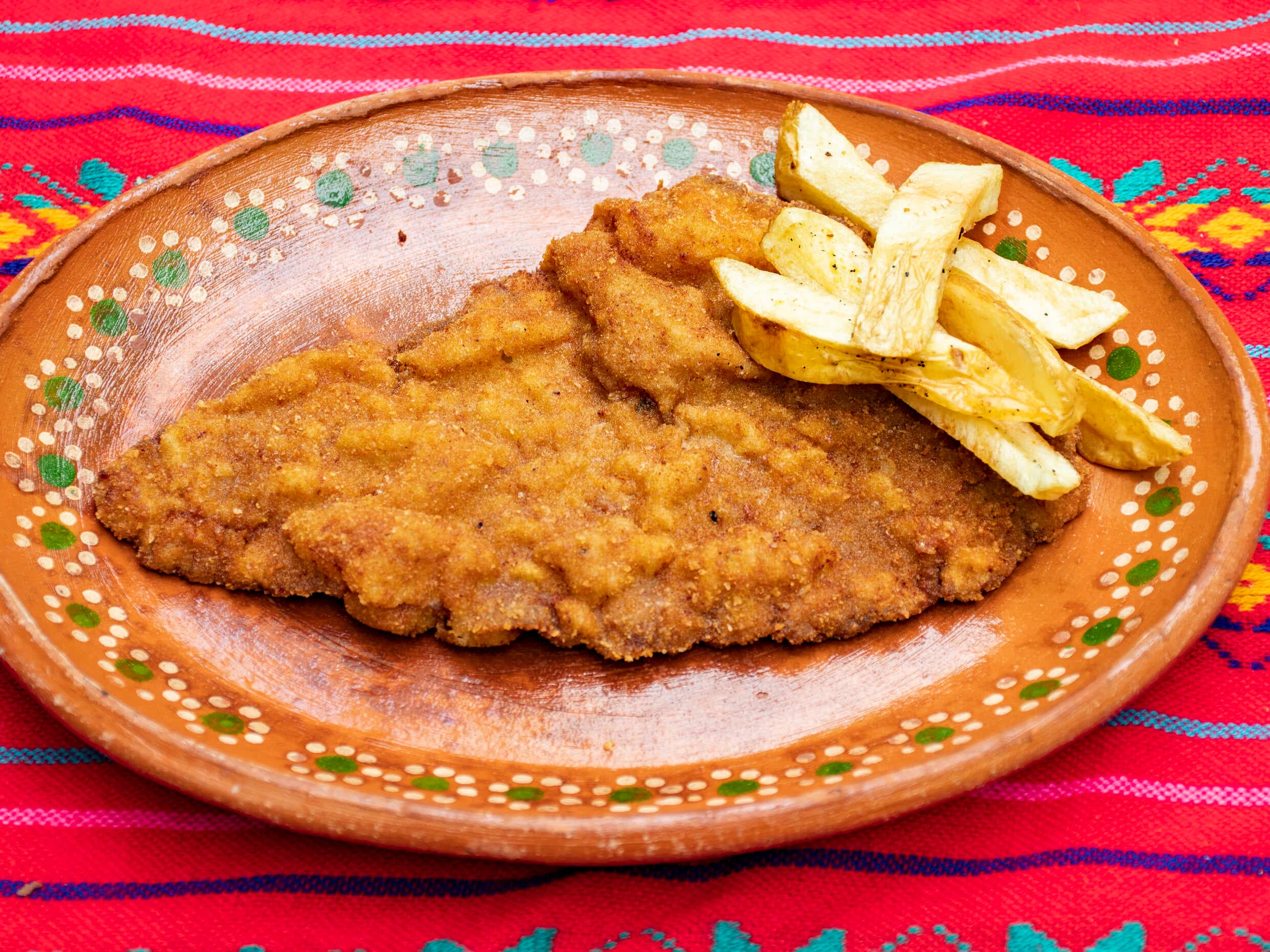 Milanesa res, pollo o pescado