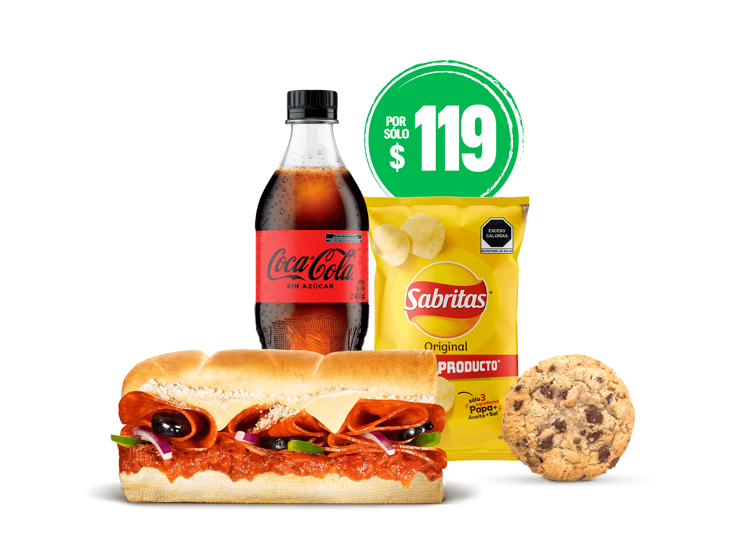 Elige por $119: Pizza Sub Super Combo