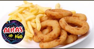 Aros de cebolla con papas