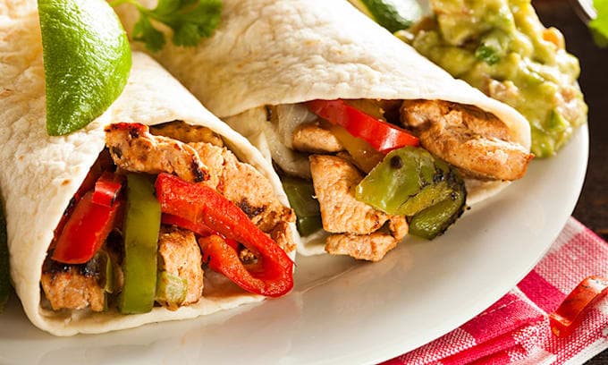 Burrito de Fajitas de Pollo