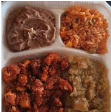 Plato sencillo de 2 guisados y 1 guarnición