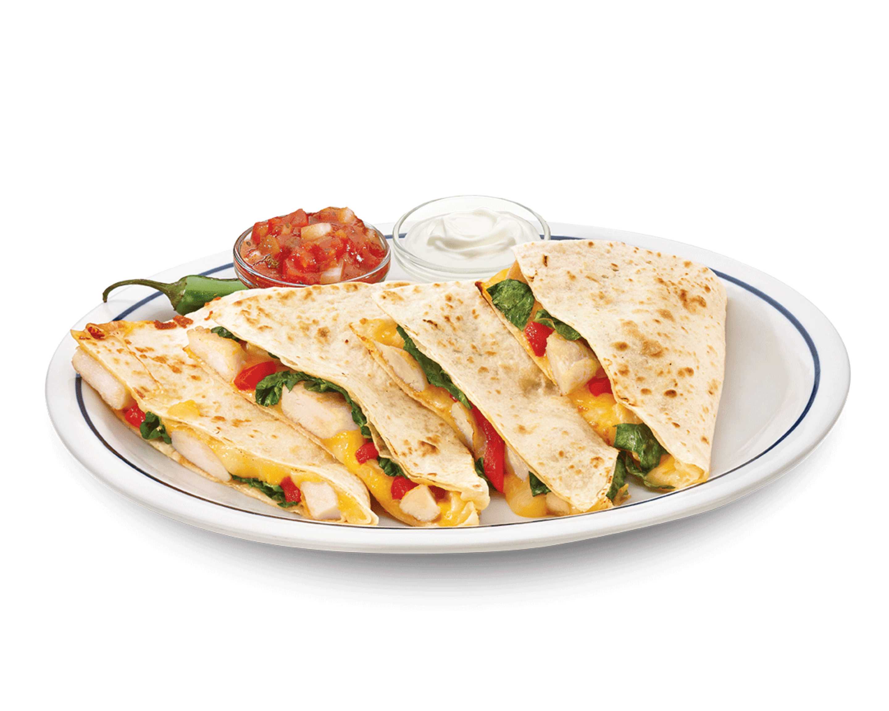 chicken & three- chesse quesadilla