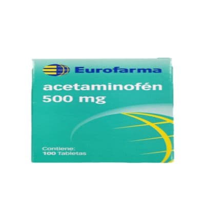 Acetaminofén 500 mg Eurofarma Unidad