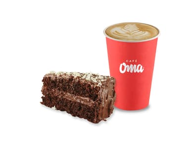 Combo Tentación; torta chocolate+ Capuccino