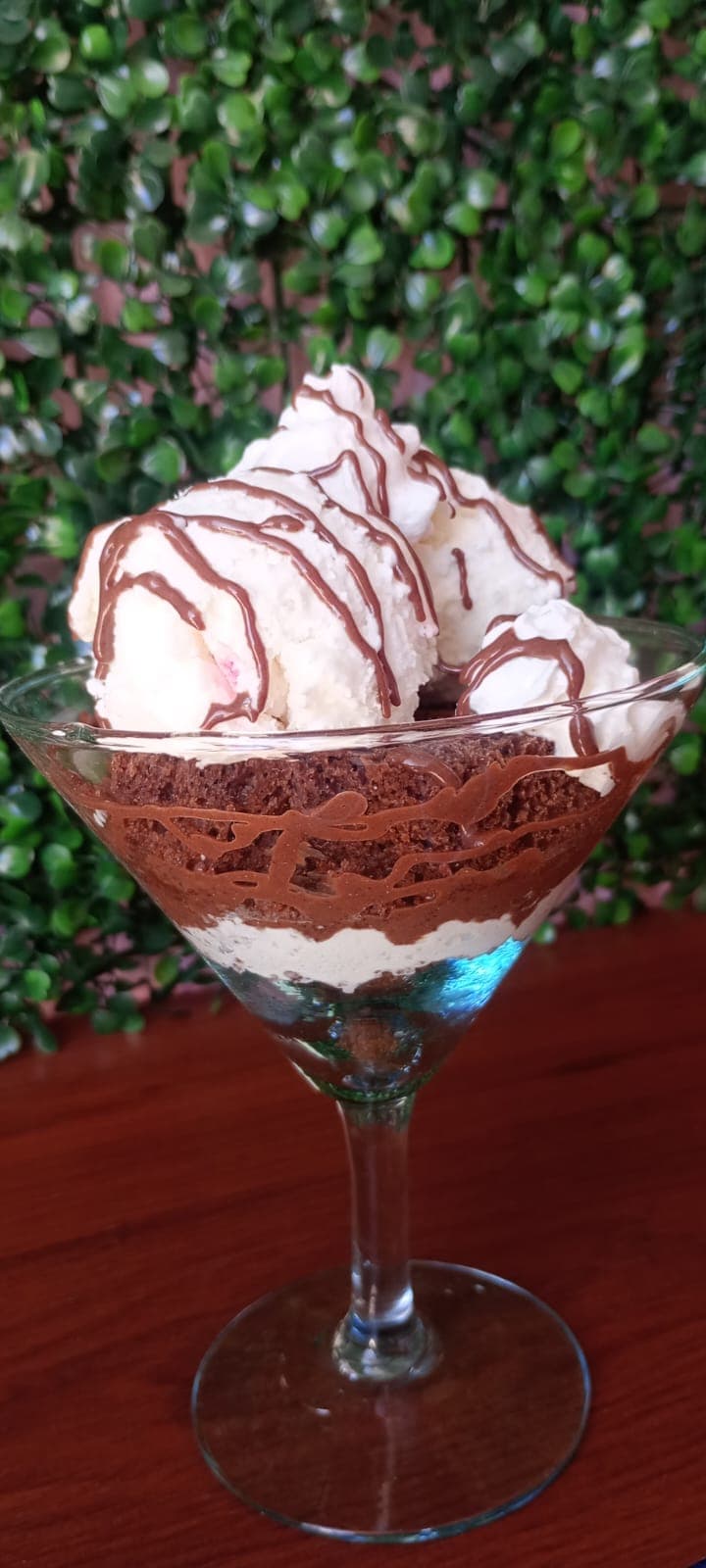 Helado con Brownie