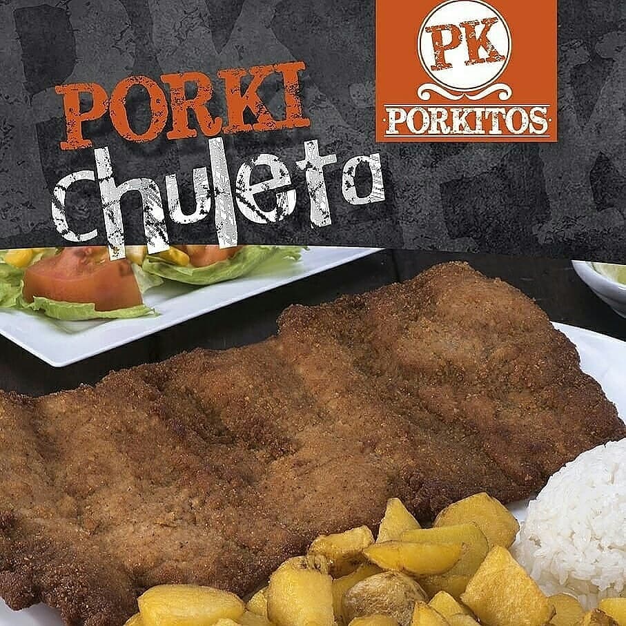 Combo Chuleta de Cerdo+Papas+Bebida Litro Postobón