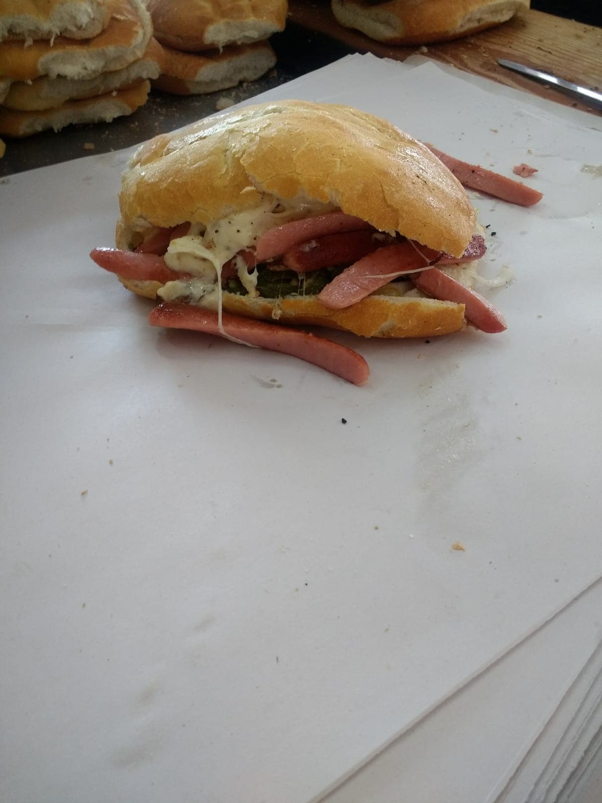 Torta de salchicha con quesillo